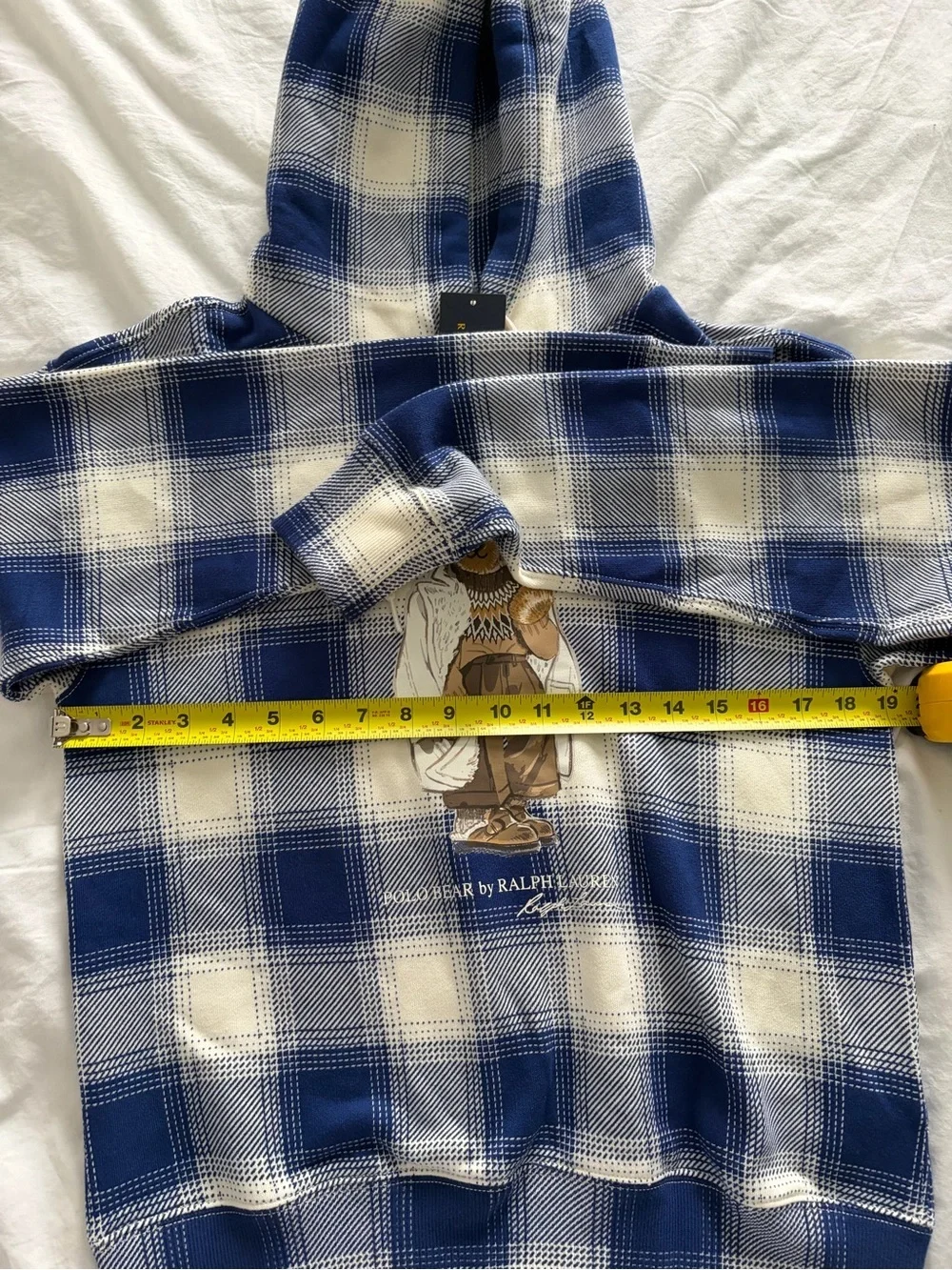 Polo Ralph Lauren Women’s Gingham Polo Bear Hoodie Small NWT - Picture 7 of 14